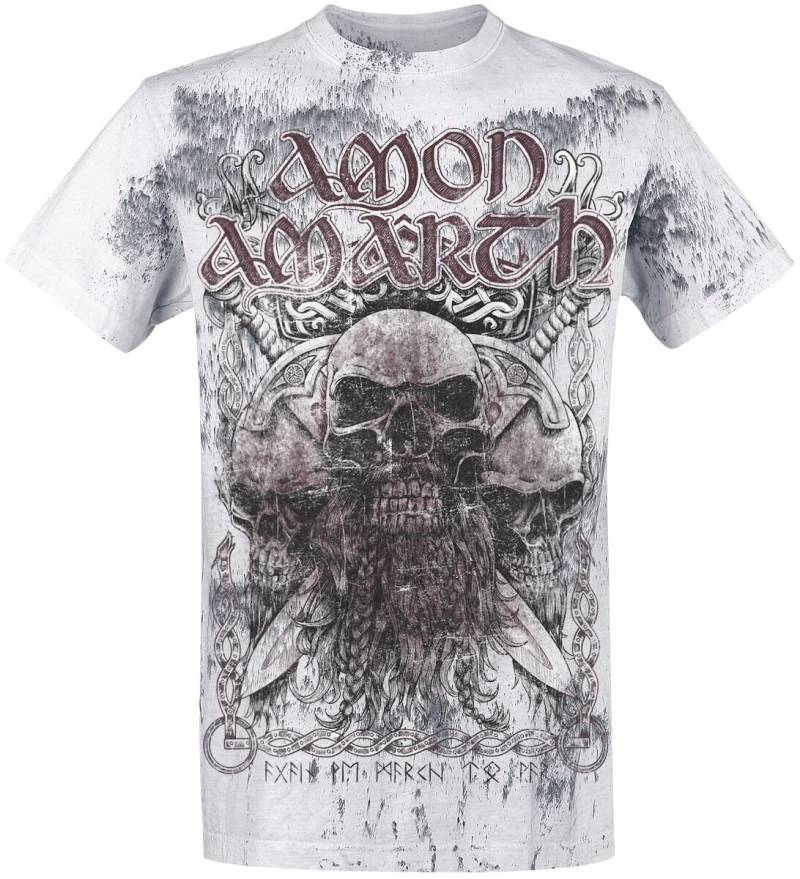 Amon Amarth Beardskulls T-Shirt hellgrau in L von Amon Amarth