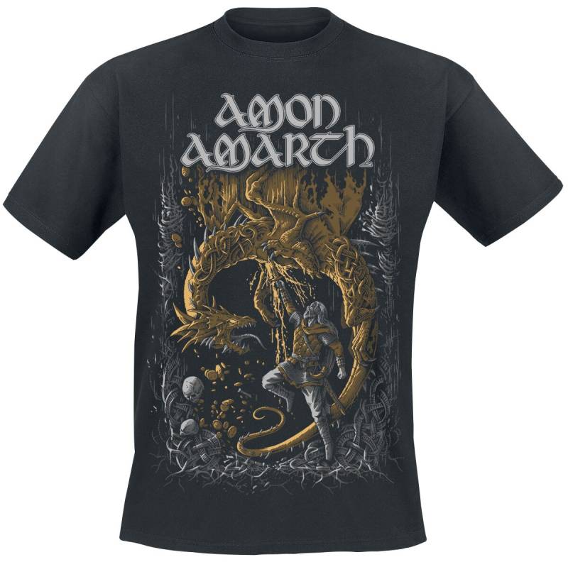 Amon Amarth Fafner's Gold T-Shirt schwarz in XL von Amon Amarth