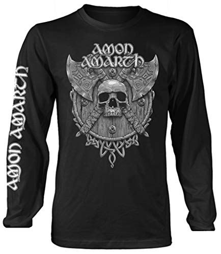 Amon Amarth 'Grey Skull' (Black) Long Sleeve Shirt (Large) von Amon Amarth