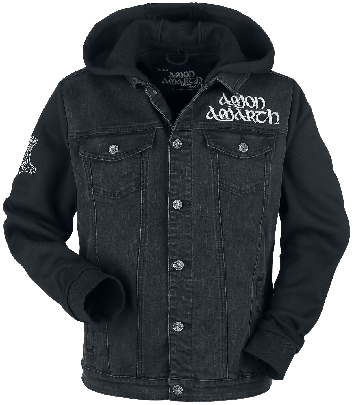 Amon Amarth Jeansjacke - EMP Signature Collection - S - für Männer - Größe S - schwarz - EMP exklusives Merchandise! Amon Amarth Jeansjacke - EMP Signature Collection - S - für Männer - Größe S - schwarz - EMP exklusives Merchandise! von Amon Amarth