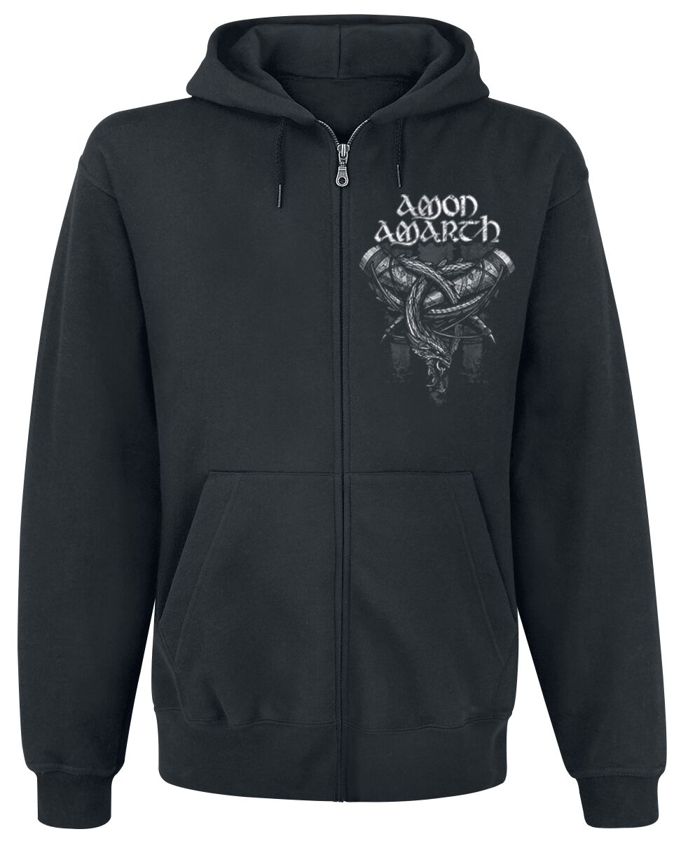 Amon Amarth Kapuzenjacke - Carved Skull - M bis XL - für Männer - Größe M - schwarz  - Lizenziertes Merchandise! von Amon Amarth