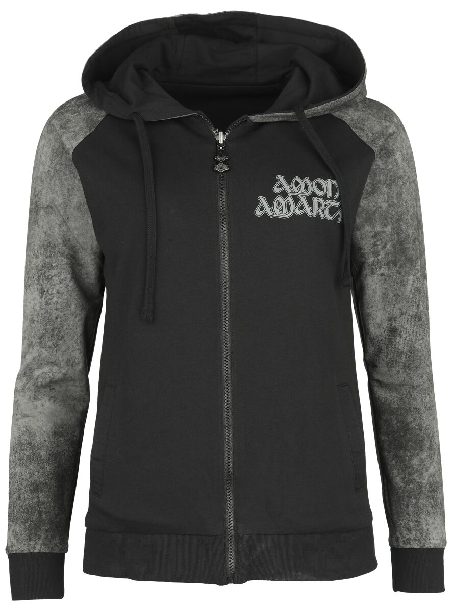 Amon Amarth Kapuzenjacke - EMP Signature Collection - S bis 3XL - für Damen - Größe M - schwarz/dunkelgrau  - EMP exklusives Merchandise! von Amon Amarth