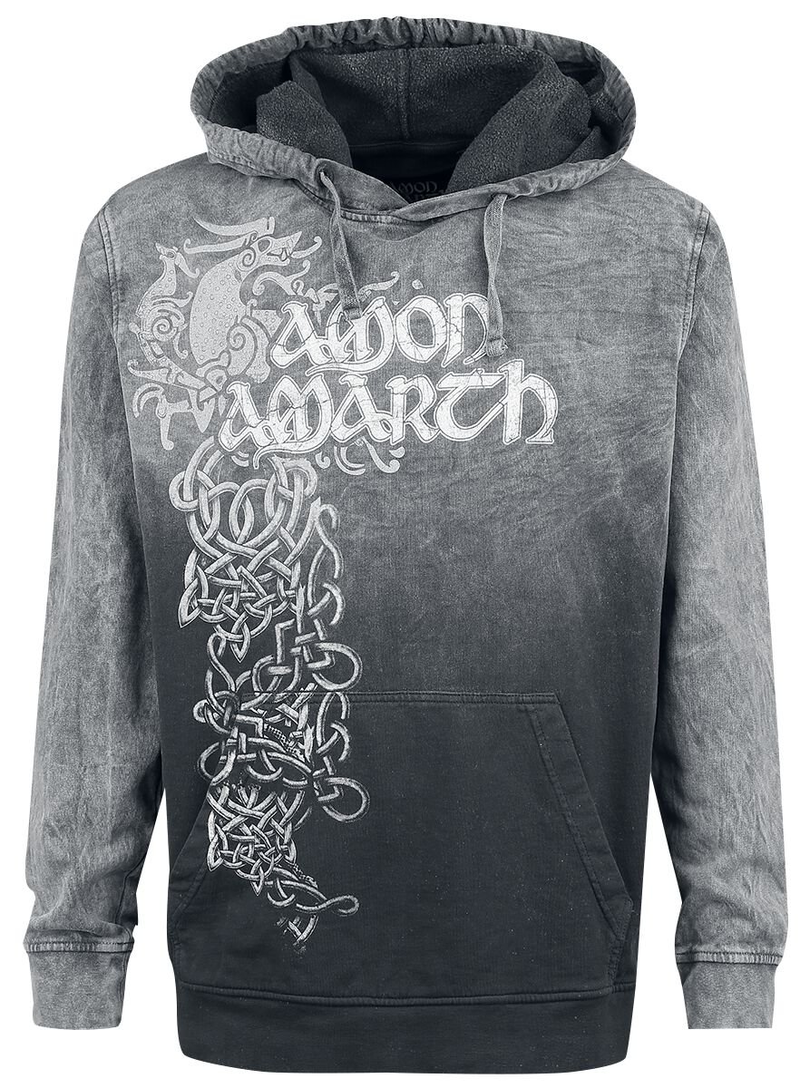 Amon Amarth Kapuzenpullover - Viking Horses - S bis XXL - für Männer - Größe M - grau/schwarz  - EMP exklusives Merchandise! von Amon Amarth