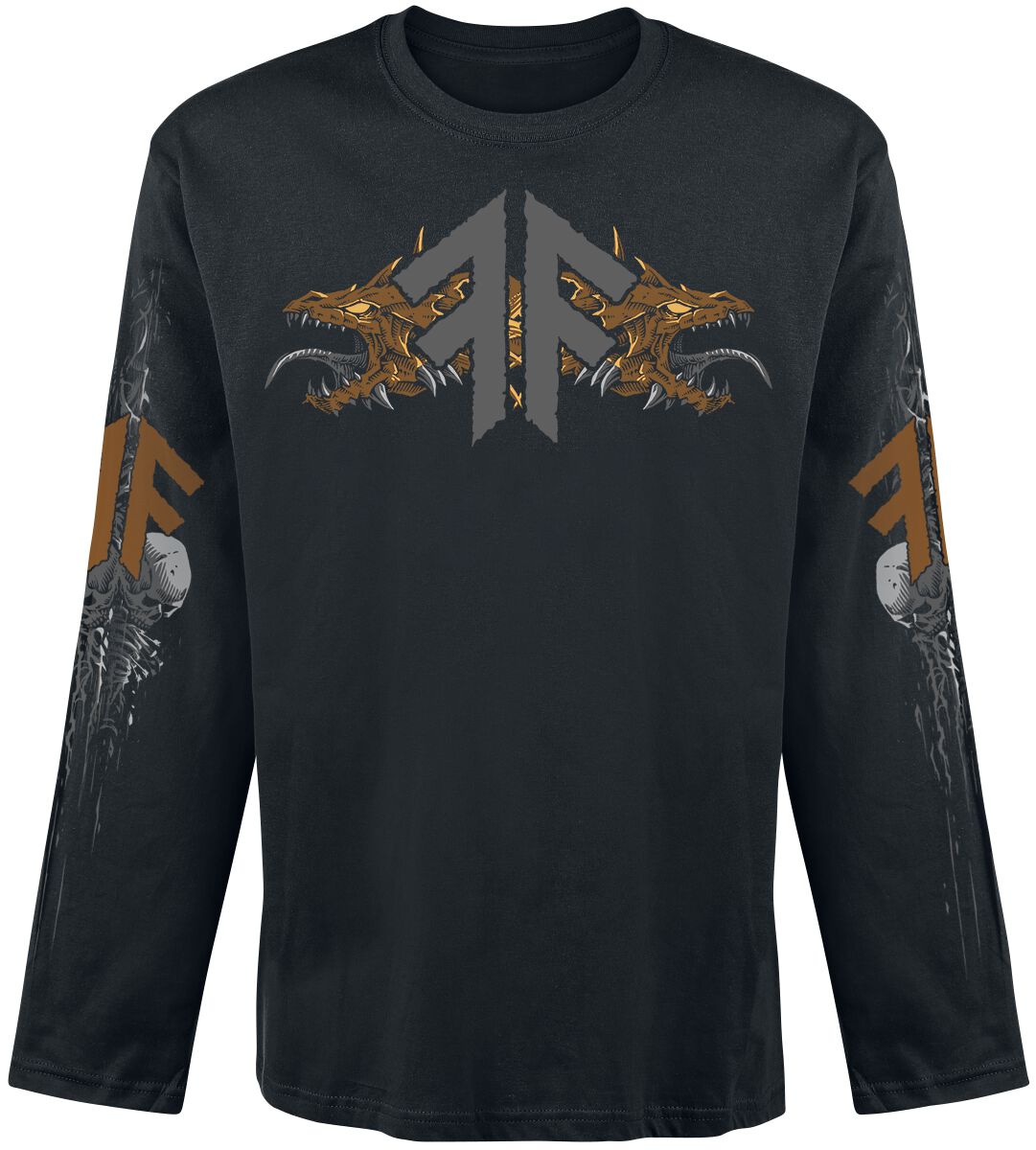 Amon Amarth Langarmshirt - Fafner's Gold - S - für Männer - Größe S - schwarz  - Lizenziertes Merchandise! von Amon Amarth
