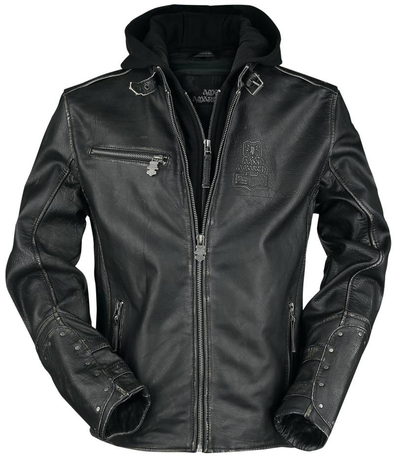 Amon Amarth Lederjacke - Thorhammer - S bis 3XL - für Männer - Größe XXL - schwarz  - EMP exklusives Merchandise! von Amon Amarth