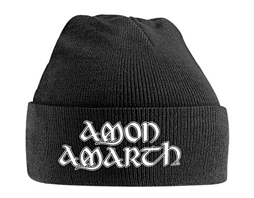 Amon Amarth Mütze Beanie Band Logo Nue offiziell Schwarz One Size von Amon Amarth