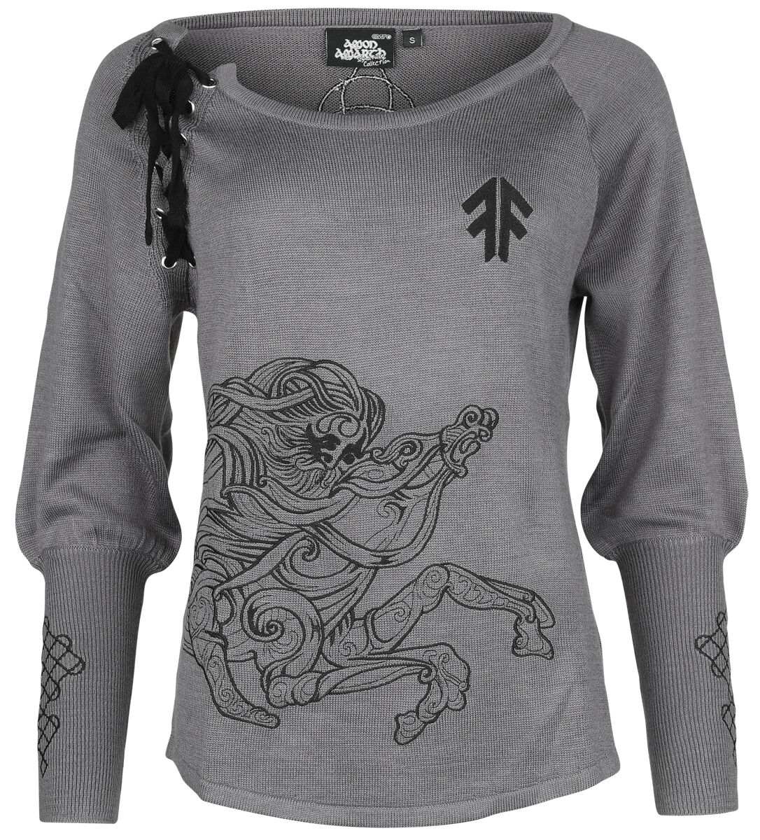 Amon Amarth Strickpullover - EMP Signature Collection - S bis XXL - für Damen - Größe XL - grau - EMP exklusives Merchandise! Amon Amarth Strickpullover - EMP Signature Collection - S bis XXL - für Damen - Größe XL - grau - EMP exklusives Merchandise! von Amon Amarth
