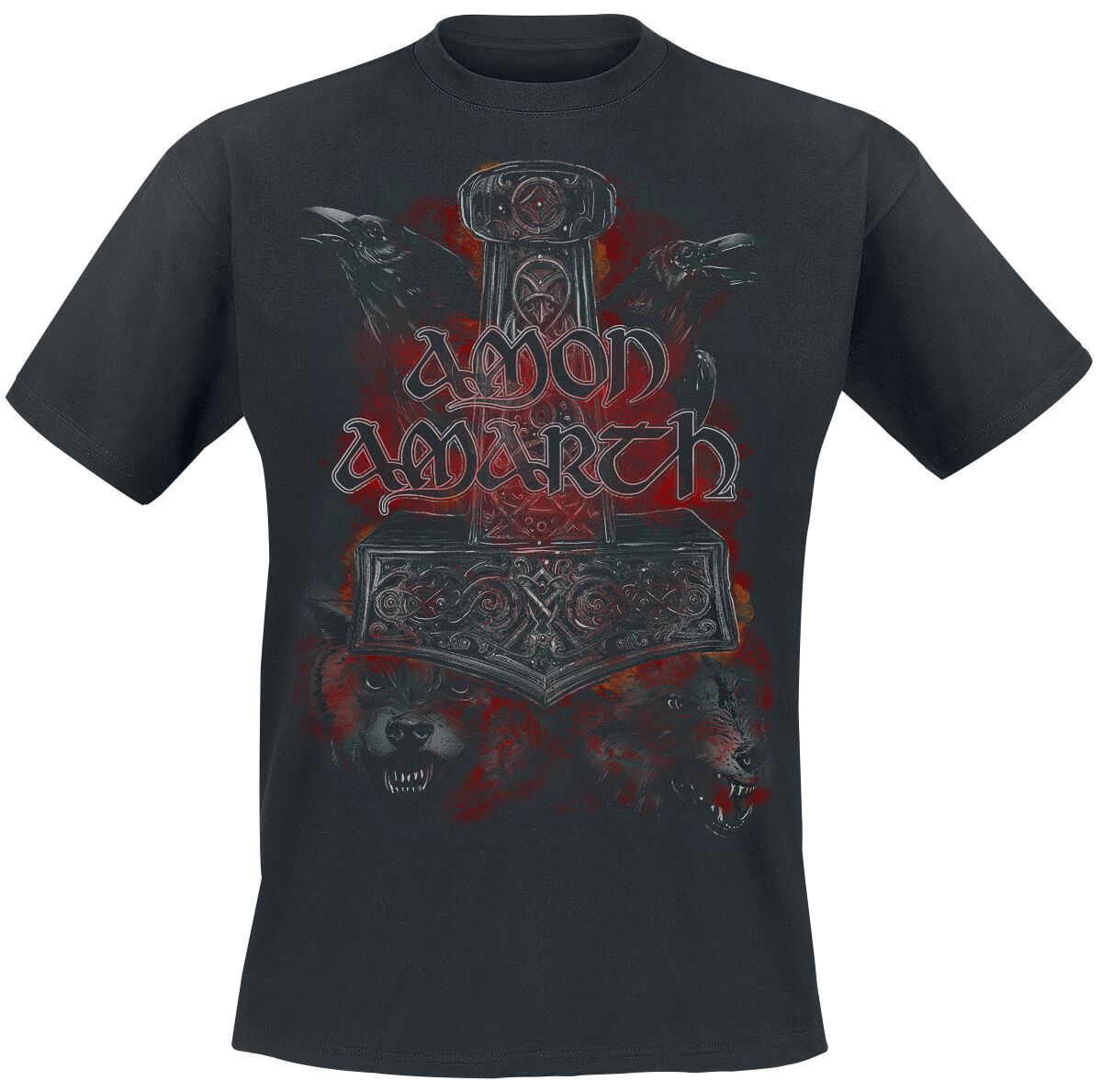 Amon Amarth T-Shirt - Crows And Wolves - S bis 5XL - für Männer - Größe XL - schwarz  - Lizenziertes Merchandise! von Amon Amarth