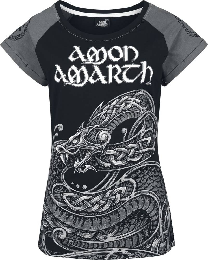 Amon Amarth T-Shirt - EMP Signature Collection - S bis XL - für Damen - Größe S - schwarz/grau  - EMP exklusives Merchandise! von Amon Amarth