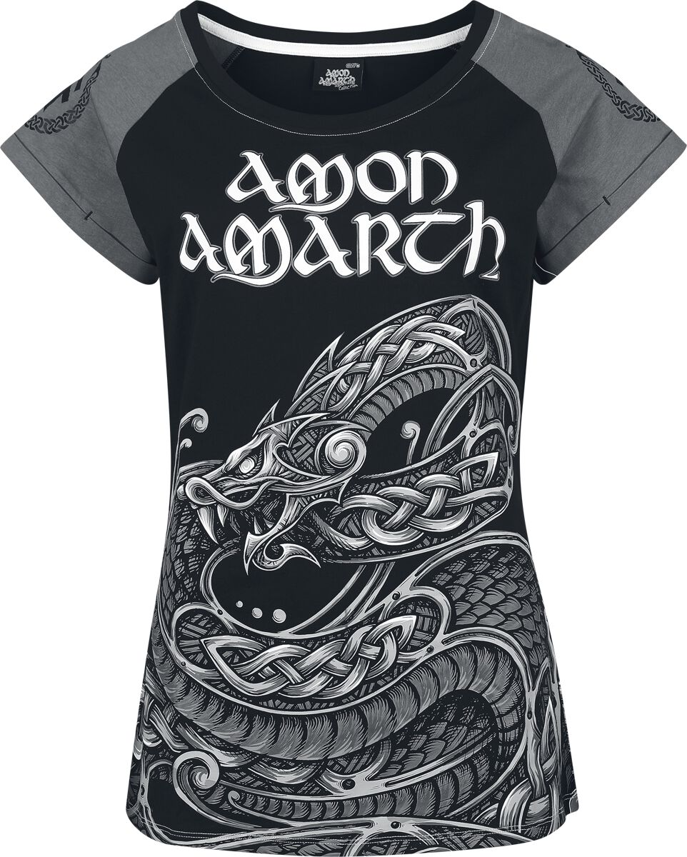 Amon Amarth T-Shirt - EMP Signature Collection - S bis XXL - für Damen - Größe XXL - schwarz/grau  - EMP exklusives Merchandise! von Amon Amarth