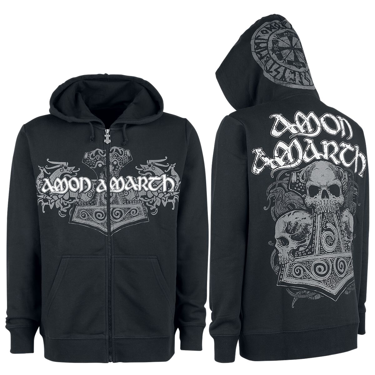 Amon Amarth Thorhammer Kapuzenjacke schwarz in 3XL von Amon Amarth