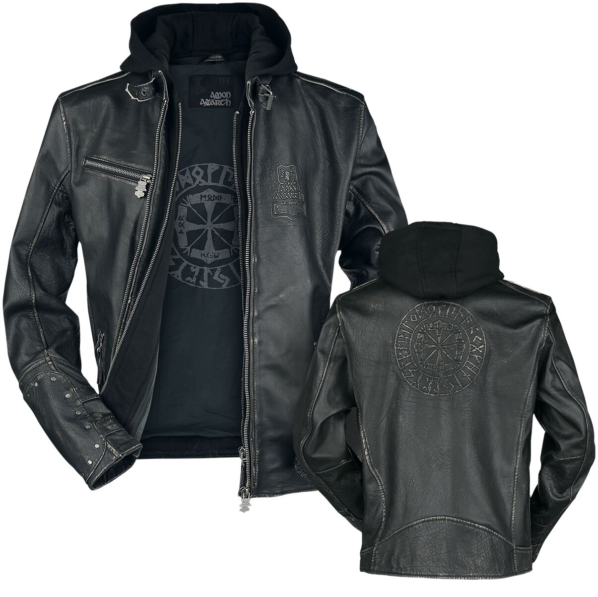 Amon Amarth Thorhammer Lederjacke schwarz in L von Amon Amarth