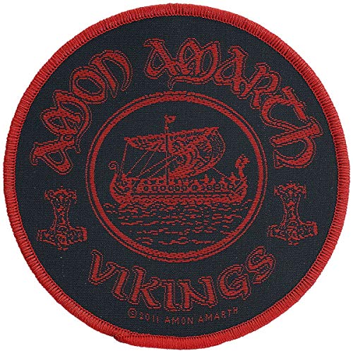 Amon Amarth Vikings Circular Unisex Patch Mehrfarbig 100% Polyester Band-Merch, Bands von Amon Amarth