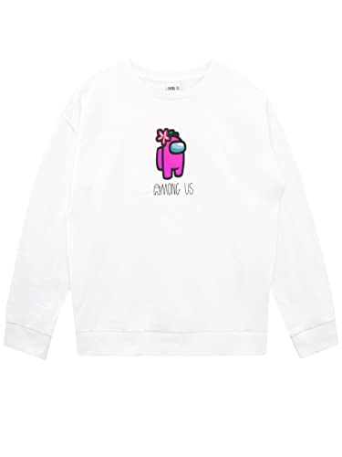 Among Us Mädchen Spielen Sweatshirt Weiß 164 von Among Us