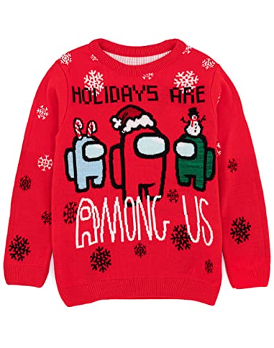 Among Us Unter den USA Weihnachten Jumper Kinder Jungen Imposter Crewmates Strickpullover 11-12 Jahre von Among Us