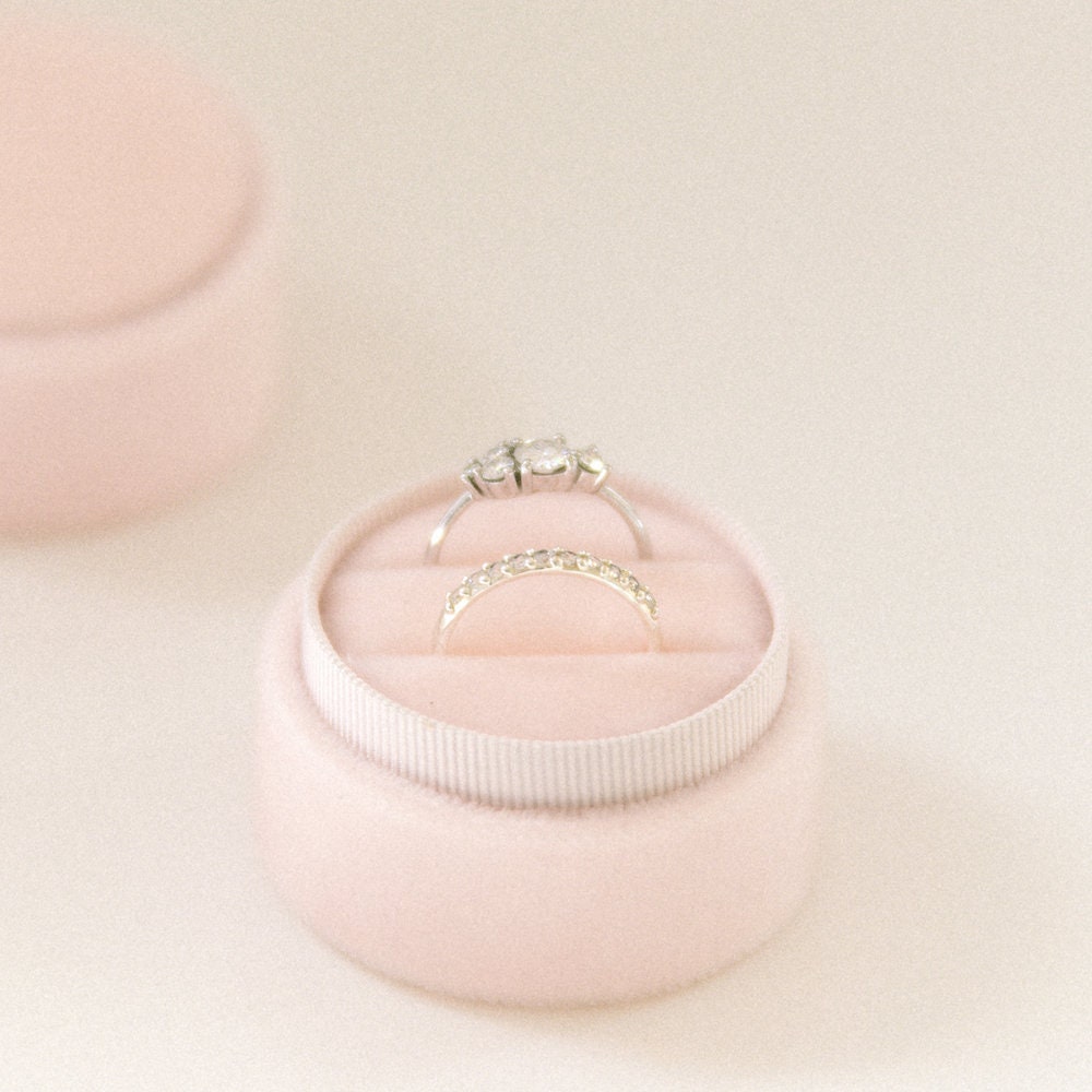 Doppel Ringschatulle - Hell Rosa Doppel Ringschatulle - Hell Rosa von AmonieRingBoxes