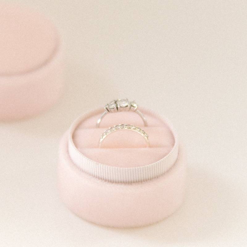 Doppel Ringschatulle - Hell Rosa Doppel Ringschatulle - Hell Rosa von AmonieRingBoxes