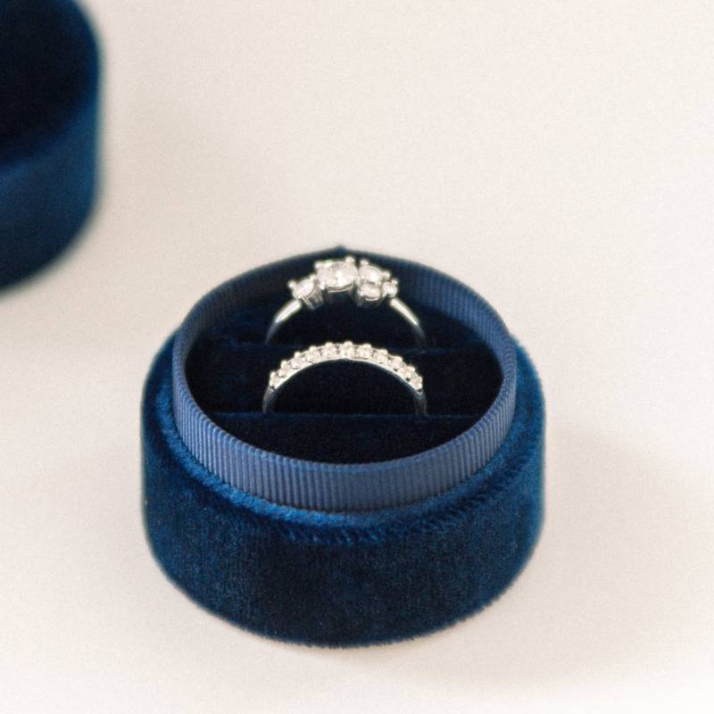 Doppelte Ringbox - Navy Doppelte Ringbox - Navy von AmonieRingBoxes