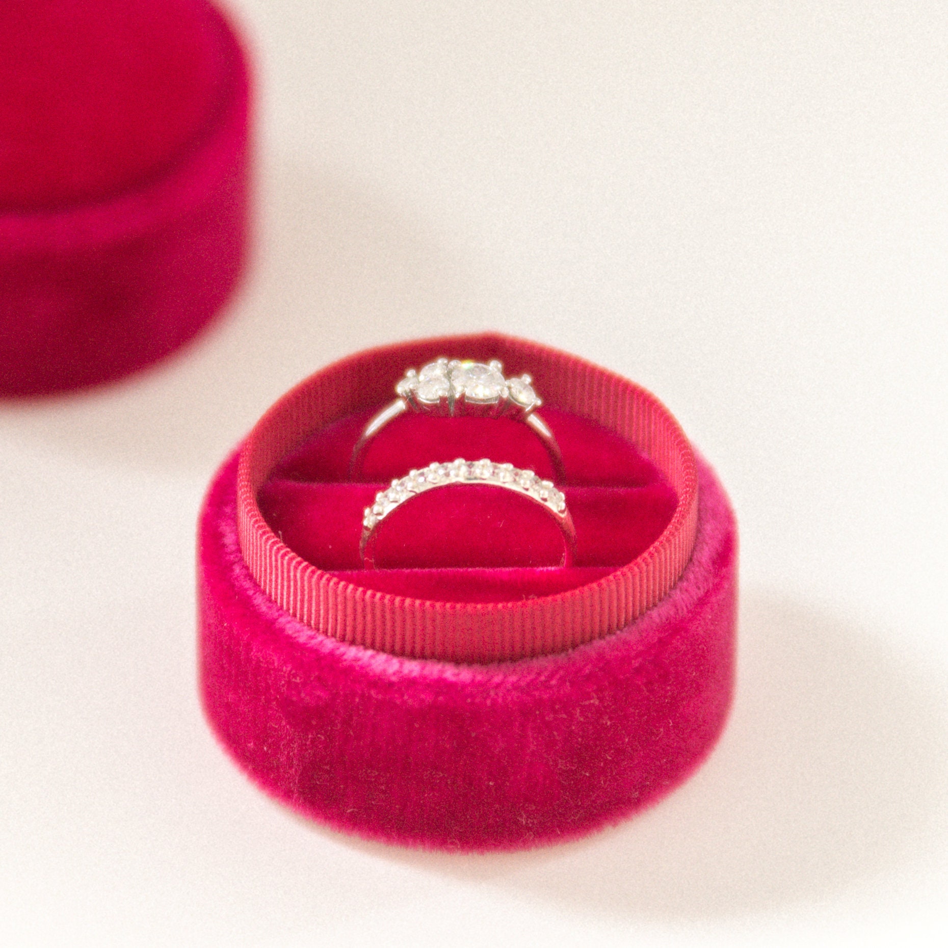 Neu Doppel-Ring-Box - Marsala Neu Doppel-Ring-Box - Marsala von AmonieRingBoxes