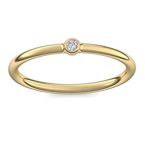 Gold Ring Verlobungsringe Gold (Silber 925 vergoldet) von AMOONIC mit Zirkonia Stein +LUXUSETUI! Goldring Gelbgold Ring Zirkonia wie Diamant Geschenk Ringe Verlobung KA11VGGGZIFA54 von Amoonic