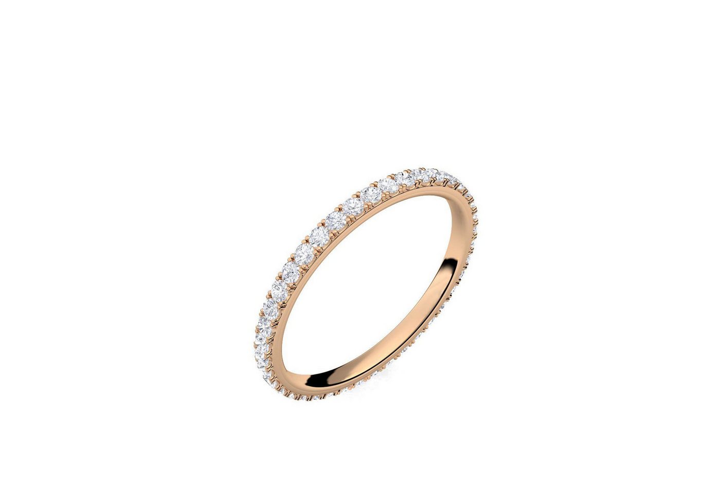 Amoonic Verlobungsring Damenring Roségold vergoldet Silber 925 mit Zirkonia Geschenk Damen (inkl. Schmucketui) von Amoonic