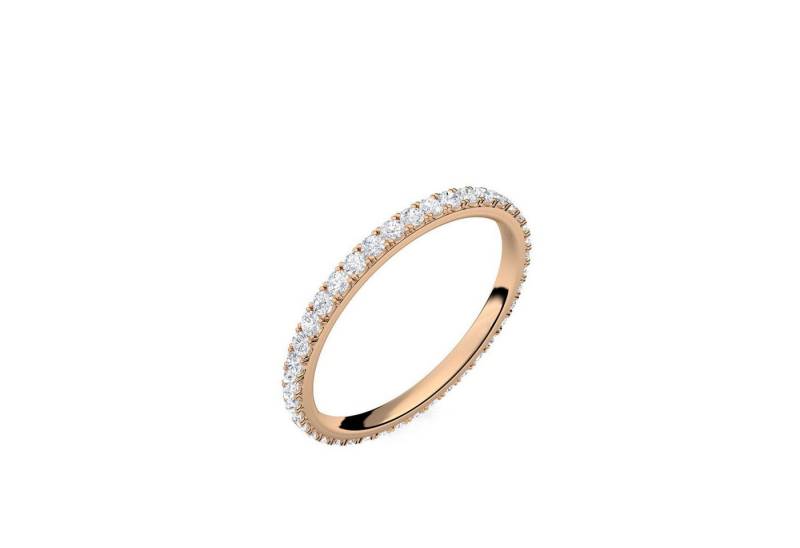 Amoonic Verlobungsring Damenring Roségold vergoldet Silber 925 mit Zirkonia Geschenk Damen (inkl. Schmucketui) von Amoonic