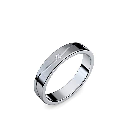 Eheringe einzeln mit GRATIS LUXUSETUI Eheringe Silber 925 Hochzeitsringe Trauringe Silber Eheringe günstig Silber Eheringe hochwertig modern FF343SS925ZIFA50 von Amoonìc