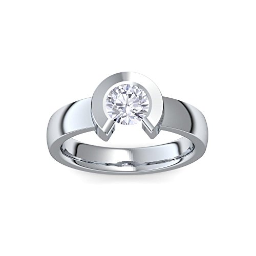 ** Einkaräter ** Silberring Verlobungsringe Amoonic mit Zirkonia Ring LUXUSETUI! Antragsring Ring Silber 925 rhodiniert * 1 Karat Heiratsantrag Antrag Silberringe Zirkonia TS01SS925ZIFA52 von Amoonic