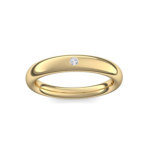Gold Ring Verlobungsringe Gold (Silber 925 vergoldet) von AMOONIC mit Zirkonia Stein +LUXUSETUI! Goldring Gelbgold Ring Zirkonia wie Diamant Geschenk Ringe Verlobung AM216VGGGZIFA56 von Amoonìc