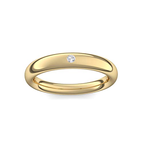 Gold Ring Verlobungsringe Gold (Silber 925 vergoldet) von AMOONIC mit Zirkonia Stein +LUXUSETUI! Goldring Gelbgold Ring Zirkonia wie Diamant Geschenk Ringe Verlobung AM216VGGGZIFA58 von Amoonic