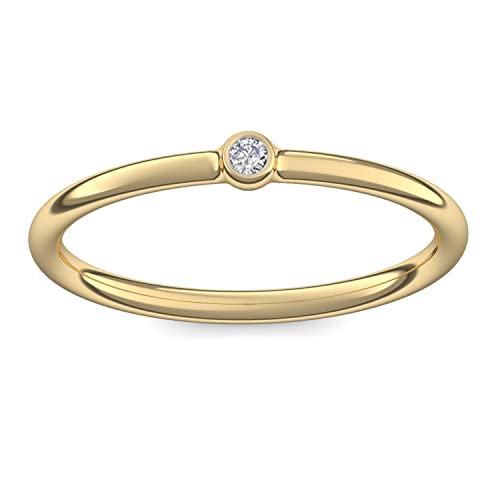 Gold Ring Verlobungsringe Gold (Silber 925 vergoldet) von AMOONIC mit Zirkonia Stein +LUXUSETUI! Goldring Gelbgold Ring Zirkonia wie Diamant Geschenk Ringe Verlobung KA11VGGGZIFA52 von Amoonìc