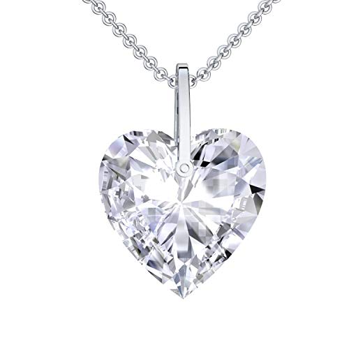 Herzkette Silber 925 Kette Zirkonia Stein Damen +GRATIS Etui mit Gravur Echt Echtsilber Herzanhänger Herzchenkette Halskette Herz Silberkette Anhänger Frau Frauen Freundin klein FF282SS925ZIFA45 von Amoonìc