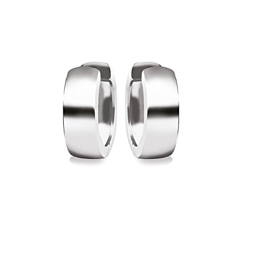 Klassische Creolen Silber 925 Ohrringe Klappcreolen inkl. Luxusetui + Ohrstecker Silbercreolen Kreolen Ohrschmuck Silberohrstecker Klappkreolen für Damen kleine Ohrhänger schlicht FF494 SS925 von Amoonìc