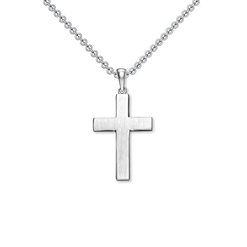 Kreuz Kette Silber 925 Kreuzkette + inkl. Luxusetui + Silberanhänger echt Silber Kreuzkette ohne Stein Kreuzanhänger Anhänger Kommunion Konfirmation Taufkette FF527 SS92545 von Amoonìc