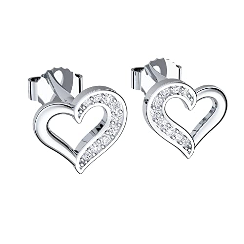 Muttertagsgeschenk personalisiert Geschenke für Mama zum Muttertag beste Mama Geschenk-idee Herz-Ohrstecker Ohrringe Schmuck Silber 925 persönlich Mutter Geburtstagsgeschenk Geburtstag FF19-7 von Amoonic