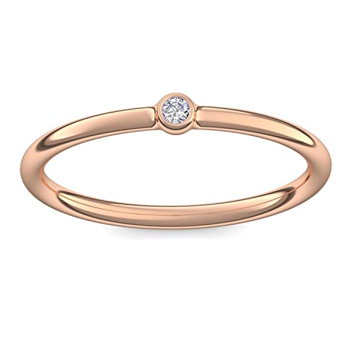 Rosegold Ring Verlobungsringe Rosegold (Silber 925 hochwertig vergoldet) von AMOONIC mit Zirkonia Stein +LUXUSETUI! Rosegoldring Ring Zirkonia Geschenk Ringe Verlobung KA11VGRSZIFA50 von Amoonic