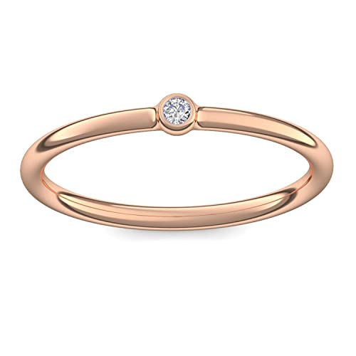 Rosegold Ring Verlobungsringe Rosegold (Silber 925 hochwertig vergoldet) von AMOONIC mit Zirkonia Stein +LUXUSETUI! Rosegoldring Ring Zirkonia Geschenk Ringe Verlobung KA11VGRSZIFA50 von Amoonìc