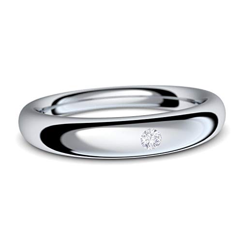 Silberring Verlobungsringe von AMOONIC mit Zirkonia Stein +LUXUSETUI! Verlobungsring Silber Eheringe Frau Ring Silber 925 Diamantring Damen Trauringe Ehering Hochzeitsringe AM216SS925ZIFA48 von Amoonìc