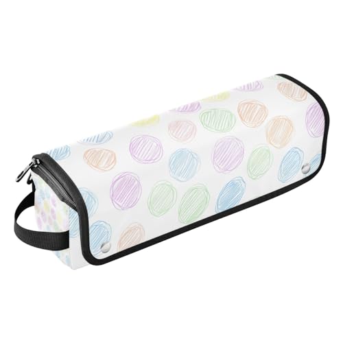 2-in-1-Haar-Werkzeug-Organizer mit hitzebeständigem Pad, Tragetasche, flacher Lockenstab, wasserdichter Organizer für heiße Werkzeuge, Lockenstab, Glätteisen, Volumizer Styler, Cartoon, niedlich, bunt von Amooorous