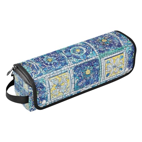 2-in-1-Haar-Werkzeug-Organizer und hitzebeständige Matte, tragbarer Haarstyling-Werkzeug-Organizer für Glätteisen, heiße Werkzeuge und Haarpflege-Accessoires, Bohemian-Stil, Vintage-Stil von Amooorous