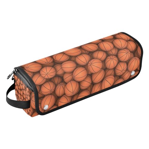 2-in-1 Lockenstab Reiseetui und hitzebeständige Matte, tragbarer Haarstyling-Werkzeug-Organizer für Glätteisen, Lockenstab, Haartrockner, Basketball-Trave-Tasche für Frauen von Amooorous