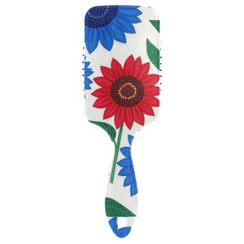 4. Juli Independence Day rote und blaue Blumen niedliche Haarbürste für Männer, Kopfhautmassage für feines Haar, mit ergonomischem Griff, Cepillo para definir rizos 4. Juli Independence Day rote und blaue Blumen niedliche Haarbürste für Männer, Kopfhautmassage für feines Haar, mit ergonomischem Griff, Cepillo para definir rizos von Amooorous