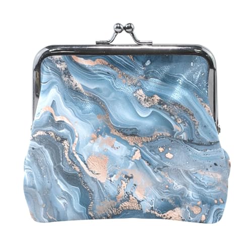 A Closeup of an Abstract Marble Pattern Damen Kleine Leder Münzbörse Wasserdicht Schmuck Organizer für Frauen von Amooorous