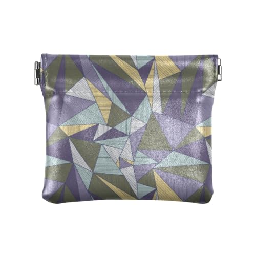 Abstrakte Muster mit bunten Designs, Damen-Geldbörse aus PU-Leder, praktische Mini-Geldbörse für Kleingeld, Münzfach für Damen und Mädchen, Abstrakte Muster mit bunten Designs, 1 size von Amooorous