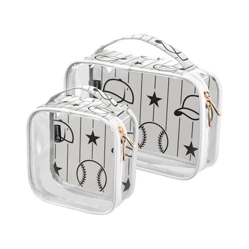 Amooorous 2 Pack Schwarz und Weiß Baseball Einzigartige klare dekorative hängende Kulturbeutel TSA genehmigt wasserdicht Make-up Reisetasche Männer rasieren kit maquillaje, Schwarz-Weiß-Baseball Amooorous 2 Pack Schwarz und Weiß Baseball Einzigartige klare dekorative hängende Kulturbeutel TSA genehmigt wasserdicht Make-up Reisetasche Männer rasieren kit maquillaje, Schwarz-Weiß-Baseball von Amooorous
