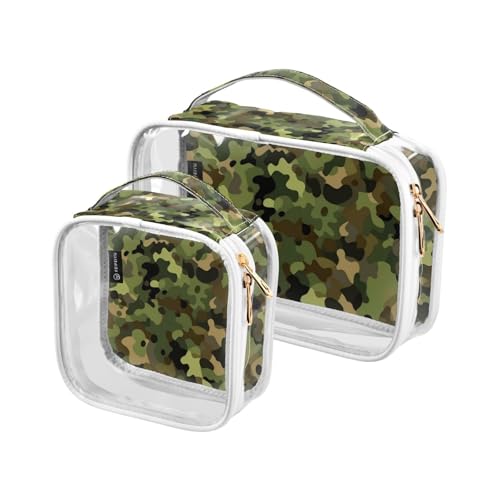 Amooorous 2 Stück Camouflage Grün Klar Dekorative Kulturbeutel Reise TSA genehmigt Multifunktionale Make-up-Pinseltasche Herren Rasierset Maquillaje, Camouflage Grün, 1 size Amooorous 2 Stück Camouflage Grün Klar Dekorative Kulturbeutel Reise TSA genehmigt Multifunktionale Make-up-Pinseltasche Herren Rasierset Maquillaje, Camouflage Grün, 1 size von Amooorous