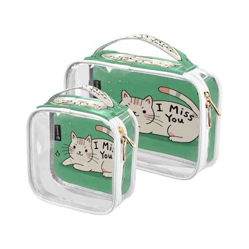 Amooorous 2 Stück I Miss You Cartoon Cute White Cat Clear Dekorative Herren Toilettenartikel Reise TSA genehmigt Tragbare Make-up Organizer Tasche Reise Essential Bolsa de Maquillaje, I Miss You Amooorous 2 Stück I Miss You Cartoon Cute White Cat Clear Dekorative Herren Toilettenartikel Reise TSA genehmigt Tragbare Make-up Organizer Tasche Reise Essential Bolsa de Maquillaje, I Miss You von Amooorous