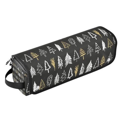 Amooorous 2-in-1-Haar-Werkzeug-Organizer mit Eisenmatte, staubdicht, Reise-Glätteisen, für Glätteisen, Lockenstäbe, Schwarz und Gold, Weihnachtsbaum, für Damen, Essentials Aufbewahrung, Schwarzer und von Amooorous