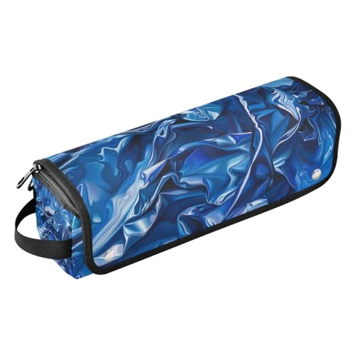 Amooorous 2-in-1-Haar-Werkzeug-Organizer mit hitzebeständiger Matte, doppellagige Reise-Tragetasche für Glätteisen, Lockenstab, Haartrockner, poliertes Blau, hochauflösendes Reisezubehör für Frauen, von Amooorous