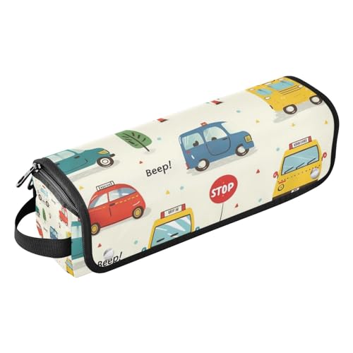 Amooorous 2-in-1-Haar-Werkzeug-Organizer mit hitzebeständiger Matte, großes Fassungsvermögen, Haar-Werkzeug-Organizer für heiße Werkzeuge, Lockenstab und Glätteisen, Haarvolumizer, Cartoon-Autos, von Amooorous